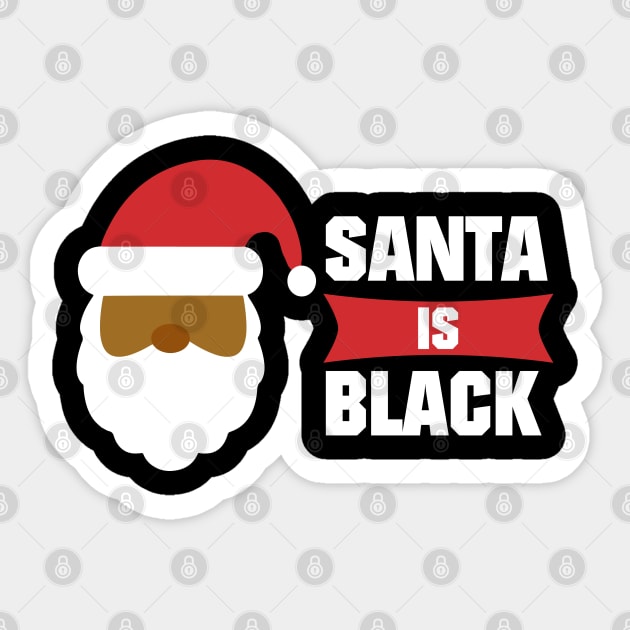 Funny Black Santa Claus Ethnic Sticker by blackartmattersshop